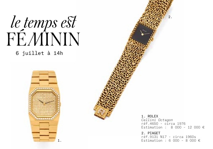 ©Artcurial-vente Monaco-été-2026-montres-femmes montre, vente aux enchères, bijoux